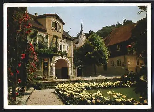 AK Jugenheim an der Bergstrasse, Gasthaus Tannenberg am Roseneck