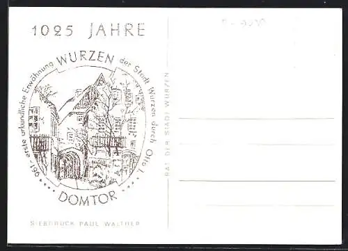 AK Wurzen, Das Domtor, Festpostkarte 1986