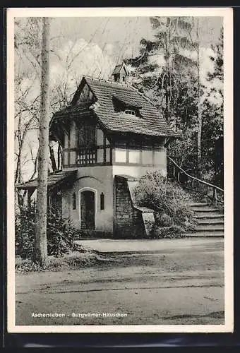 AK Aschersleben, Blick aufs Burgwärter Häuschen