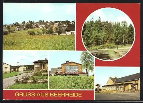 AK Beerheide, Freilichtbühne am Rötheistein, Bungalowsiedlung, Betriebsferienheim Hohengrün, Kulturhaus