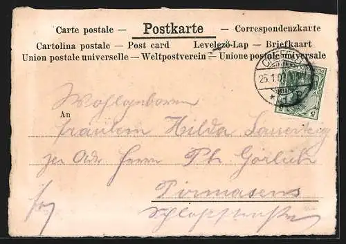 Künstler-AK Düsseldorf, Rheinbrücke mit Dampfer