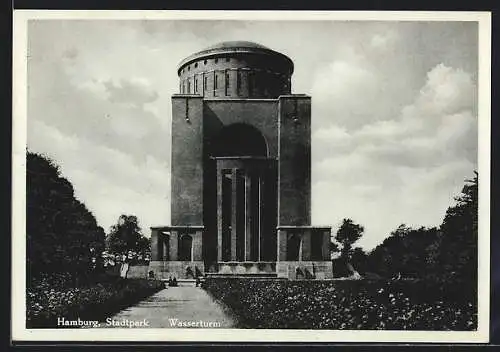 AK Hamburg-Winterhude, Wasserturm im Stadtpark