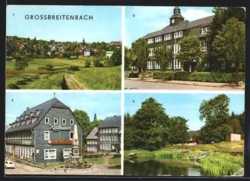 AK Grossbreitenbach, Polytechnische Oberschule Theo Neubauer, Rathaus mit Speisegaststätte