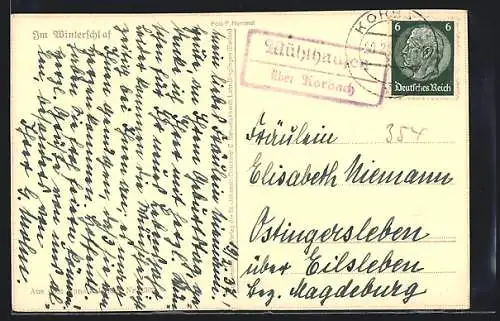 AK Landpoststempel Mühlhausen über Korbach