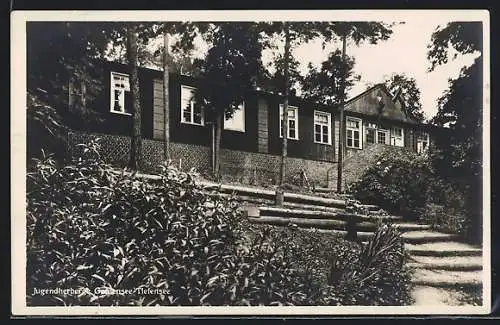 AK Gamensee-Tiefensee, Blick hinauf zur Jugendherberge