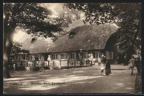 AK Hamburg-Hamm, Blick zum Gasthaus Landhaus