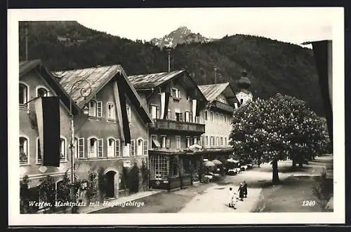 AK Werfen, Marktplatz mit Hagengebirge