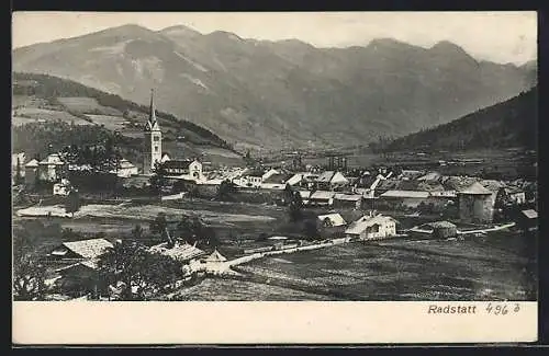 AK Radstadt, Teilansicht mit Kirche