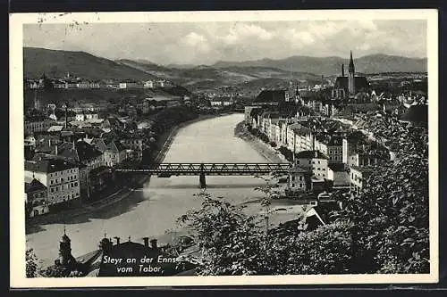 AK Steyr an der Enns, Totale vom Tabor aus gesehen