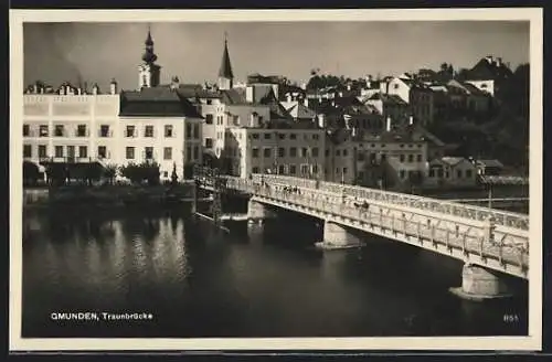 AK Gmunden, Partie an der Traunbrücke