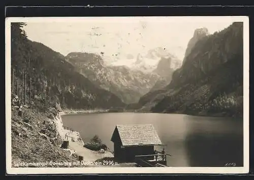 AK Gosau, Seehütte mit Blick auf den Dacjstein