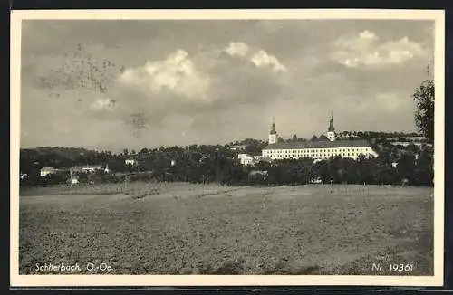 AK Schlierbach, Panoramablick auf den Ort