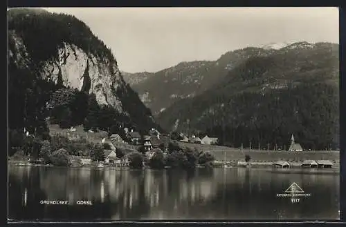 AK Gössl, Ansicht vom Grundlsee aus