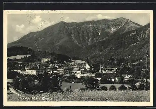 AK Bad Ischl, Ortspanorama mit Zimnitz