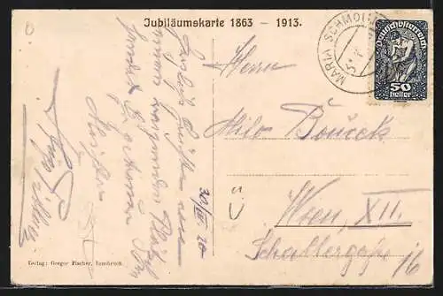 AK Maria Schmolln, Einweihung der Kirche 1863, Ortspartien 1735-1850, Teilansicht 1913