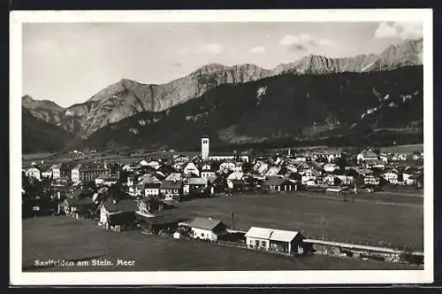 AK Saalfelden a. Stein. Meer, Gesamtansicht aus der Vogelschau