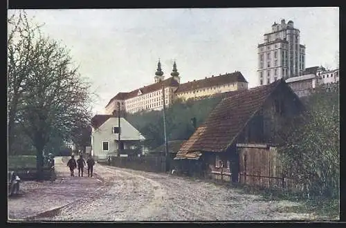 AK Kremsmünster, Strassenpartie mit Stift