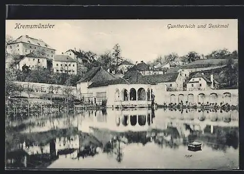 AK Kremsmünster, Guntherteich und Denkmal