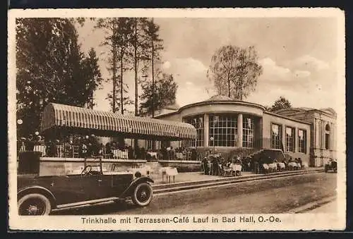 AK Bad Hall, Trinkhalle mit Terrassen-Cafe