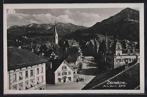 AK Dornbirn, Gesamtansicht mit Kirche
