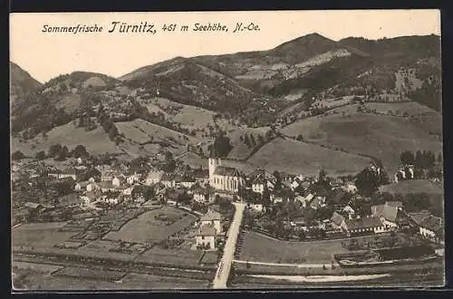 AK Türnitz, Ortsansicht aus der Vogelschau