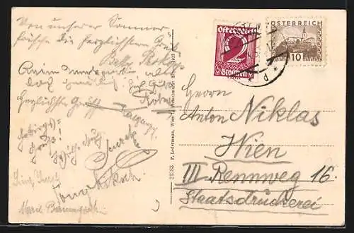 AK Türnitz, Ortsansicht aus der Vogelschau