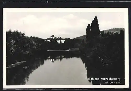 AK Loosdorf, Schloss Albrechtsberg vom Wasser aus