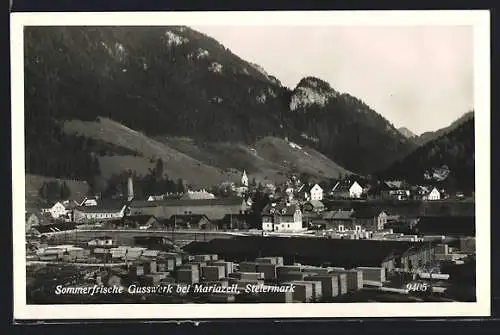 AK Gusswerk bei Mariazell, Ortsansicht im Tal