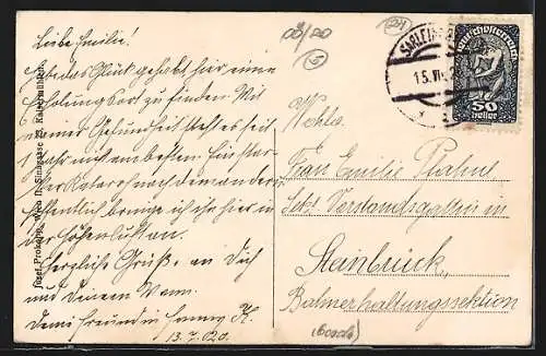 AK Sarleinsbach, Ortsansicht mit Strassenpartie