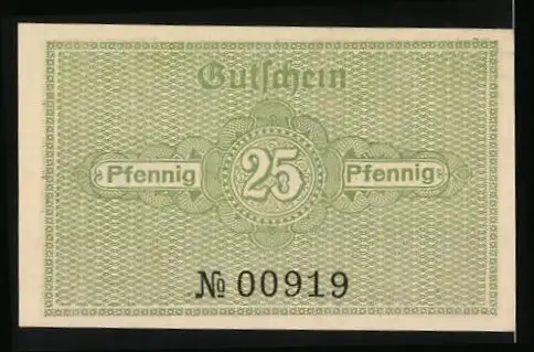 Notgeld Katzhütte 1920, 25 Pfennig, Königstanne a. d. Wurzelberg