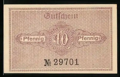 Notgeld Katzhütte 1920, 10 Pfennig, Königstanne a. d. Wurzelberg