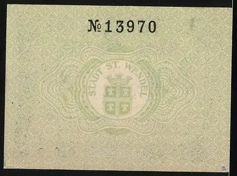 Notgeld St. Wendel 1919, 25 Pfennig, Wappen