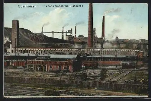 AK Oberhausen / Rhld., Zeche Concordia, Schacht I.