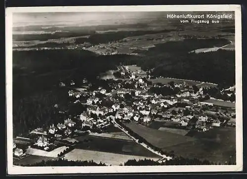 AK Königsfeld / Schwarzwald, Ortsansicht vom Flugzeug aus