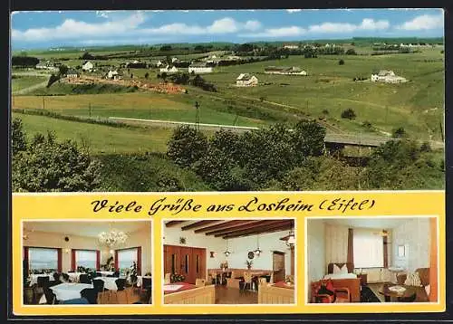 AK Losheim / Eifel, Panorama, Hotel-Pension Balter, Inneres