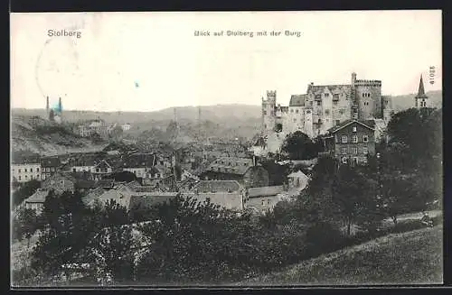 AK Stolberg / Rheinland, Gesamtansicht mit Burg