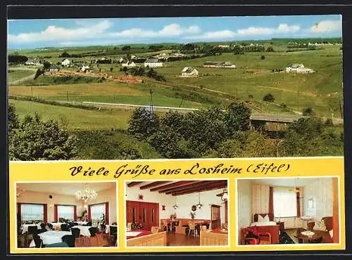 AK Losheim / Eifel, Panorama, Hotel-Pension Balter, Inneres