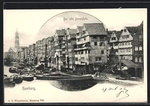 AK Alt-Hamburg, der alte Dovenfleth