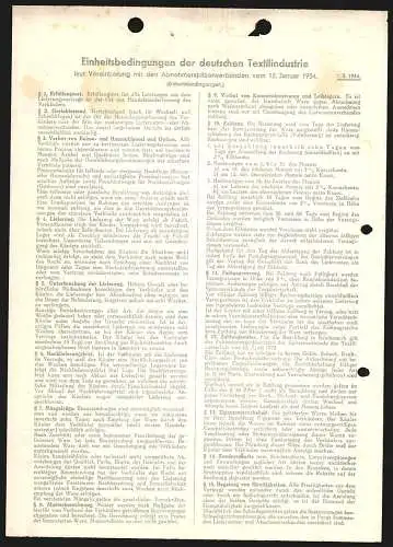 Rechnung Ebingen 1936, Gebrüder Haux, Spinnerei und Trikotagenfabriken, Fabrikanlagen, Arbeiterwohnungen, etc.