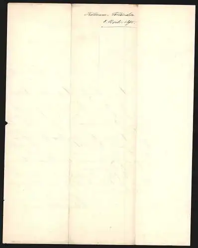 Rechnung Gevelsberg 1895, Köllmann & Vorlaender, Fabrik in Baubeschlägen aller Art, Betriebsgelände mit Innenhof