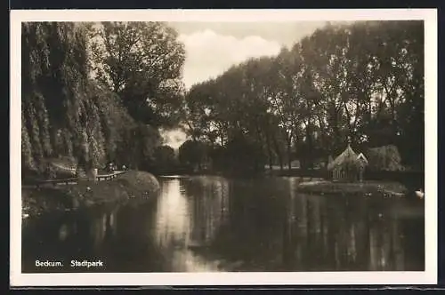 AK Beckum / Westf., Gewässer im Stadtpark