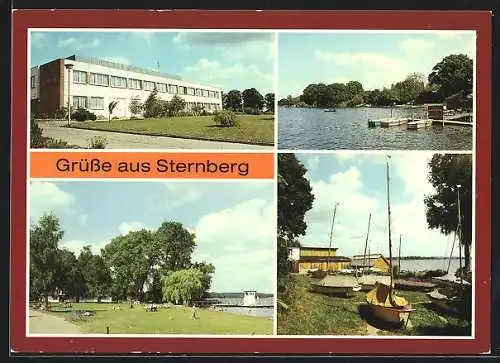 AK Sternberg / Mecklenb., Kreiskulturhaus Benno Voelkner, Freibad, Luckower See