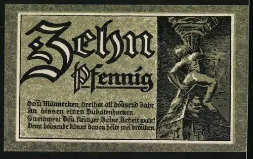 Notgeld Goslar am Harz 1920, 10 Pfennig, Stadtwappen