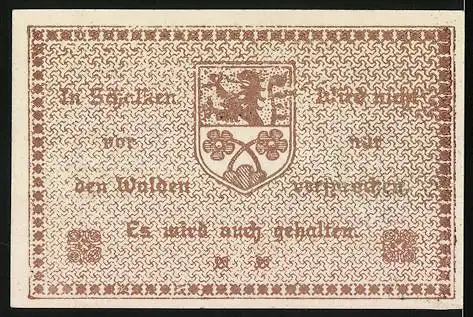 Notgeld Schalkau in Thüringen 1918, 10 Pfennig, Ruine Schaumburg