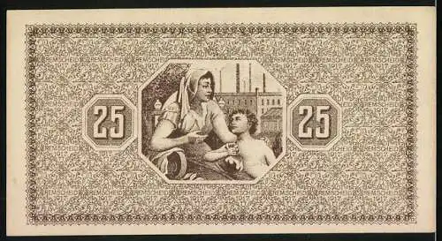 Notgeld Remscheid 1917, 25 Pfennig, Mutter und Kind, Stadtwappen