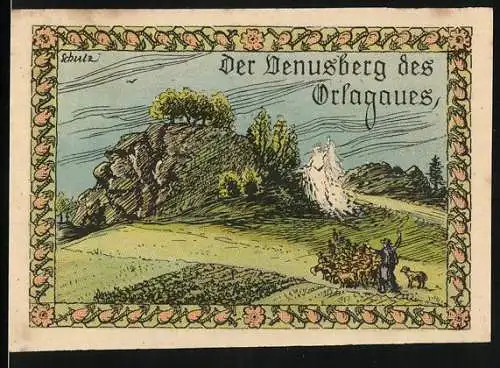 Notgeld Rehmen 1921, 25 Pfennig, Der Venusberg des Orlagaues