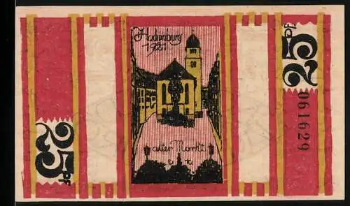 Notgeld Hachenburg 1921, 25 Pfennig, Der alte Markt