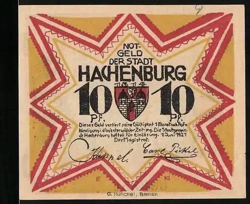 Notgeld Hachenburg 1921, 10 Pfennig, Cistercienser-Abtei Marienstatt