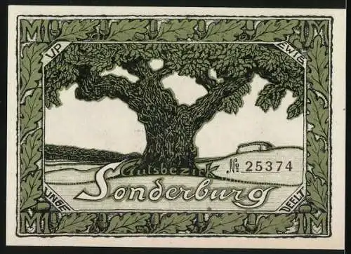 Notgeld Süderholz 1919, 1 Mark, Karusell der Länder