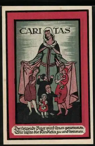 Notgeld Hamburg 1921, 75 Pfennig, Hamburger Warte, Caritas-Symbolik
